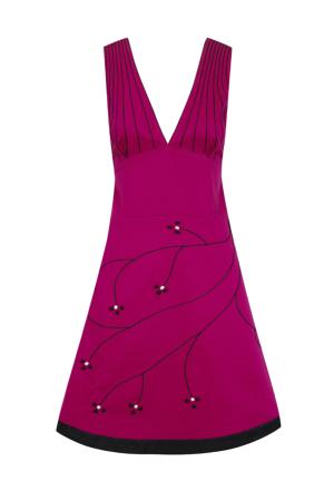 Dress Último bolero (fuchsia&black)