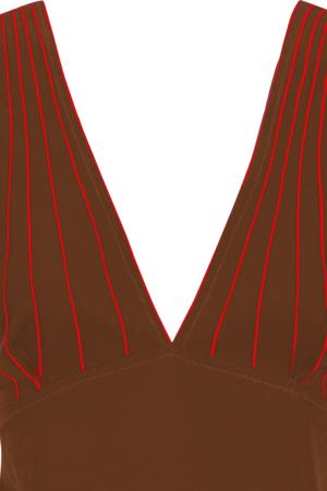 Dress Último bolero (brown&red)